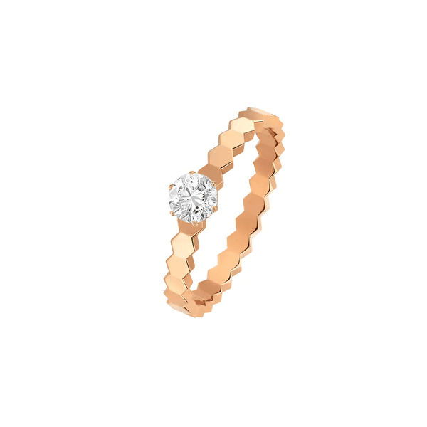 ˇShiny JewelryˇBEE LOVE RING PINK GOLD 1 DIAMOND