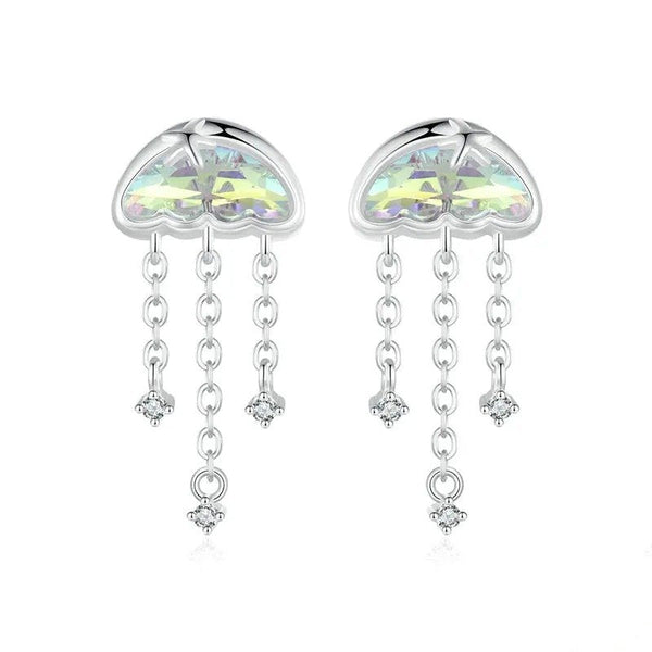 [SHINY]Iridescent Jellyfish Earrings Studs Teen Girls