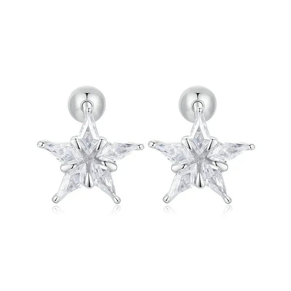 [SHINY]Platinum Plated Cubic Zirconia Earrings